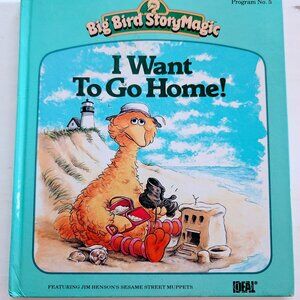 VTG 1986 Big Bird Story Magic I Want To Go Home! HC Book Only Jim Henson